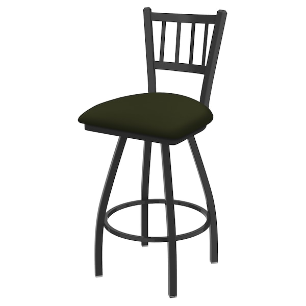 36" Swivel Bar Stool, Pewter Finish, Canter Pine Seat